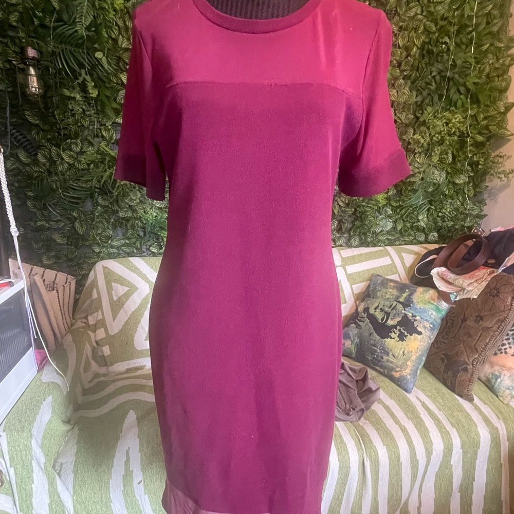 Elegant Burgundy Dress